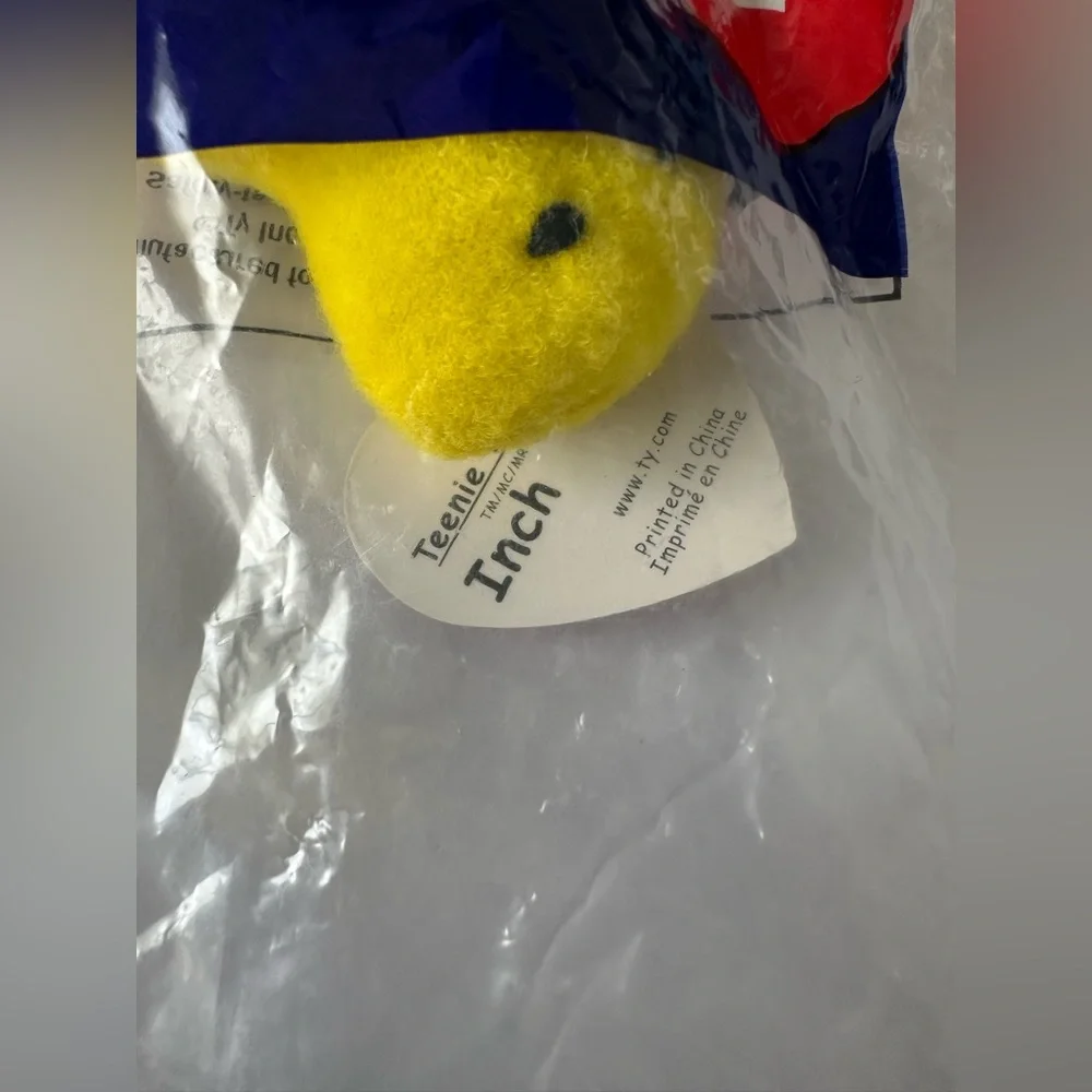 TY Beanie Baby snake  Toy - Yellow and Purple‎
